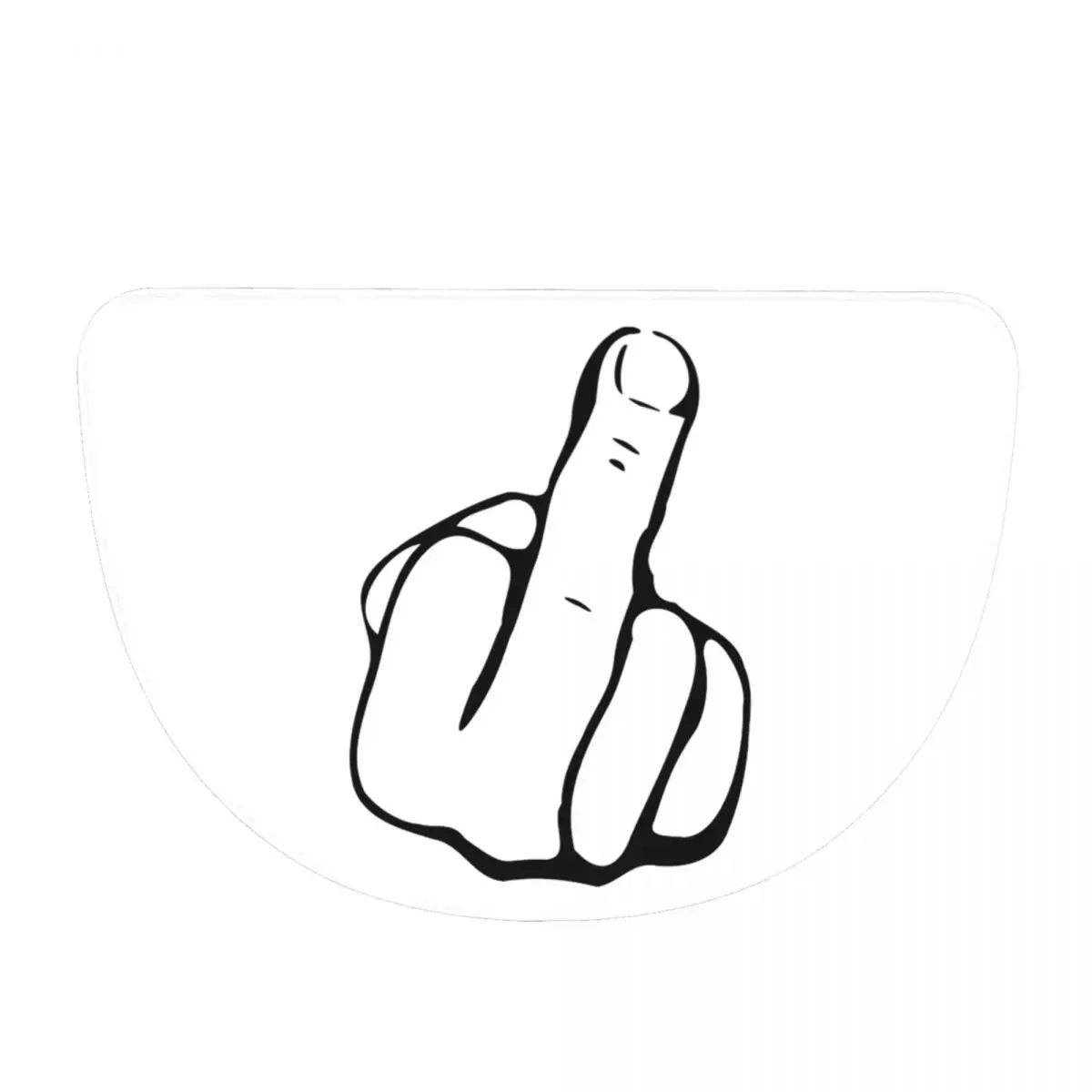 Hand Gesture Design Middle Finger Shows Middle Fingers Half Round Doormat Non Slip Bathroom Mat Absorbent Floor Carpet Garage