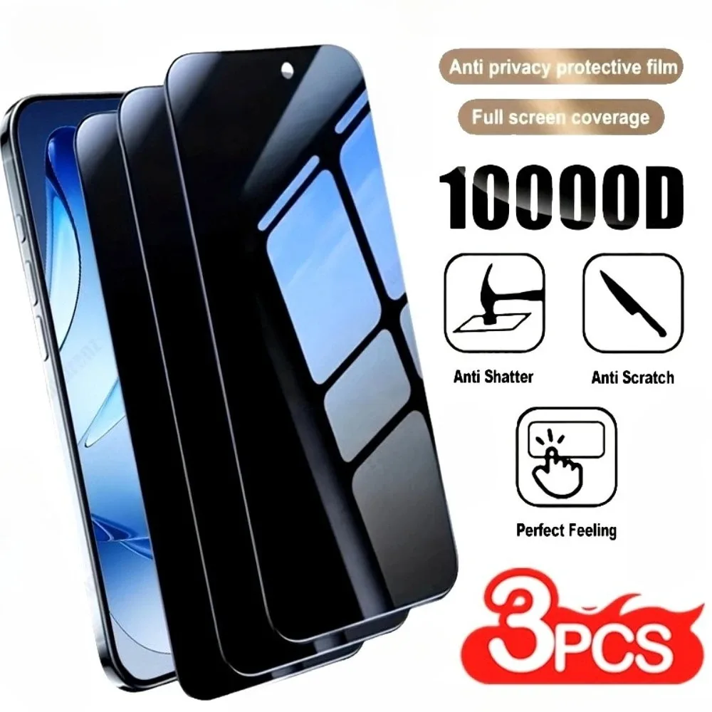 

3Pcs Anti Spy Screen Protector for iPhone15 16 17 Pro Max 16 15 14 Plus Tempered Glass for iPhone 14 13 12 11 Pro Air XR XS Max