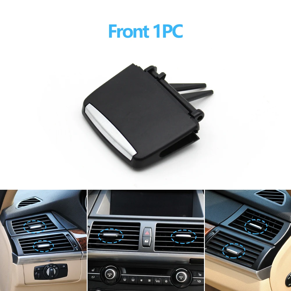 Car Front Rear Air Conditioning AC Vent Grille Slider Tab Clip Repair Kit For BMW X5 X6 E70 E71 64229220101