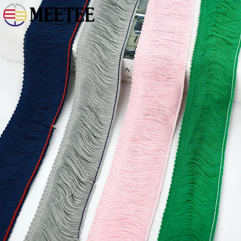 5/10M 50mm Colorful Cotton Tassel Fringe Trim Lace Ribbon for Sewing Dress Clothes Home Textile Curtain DIY Crafts Accessories