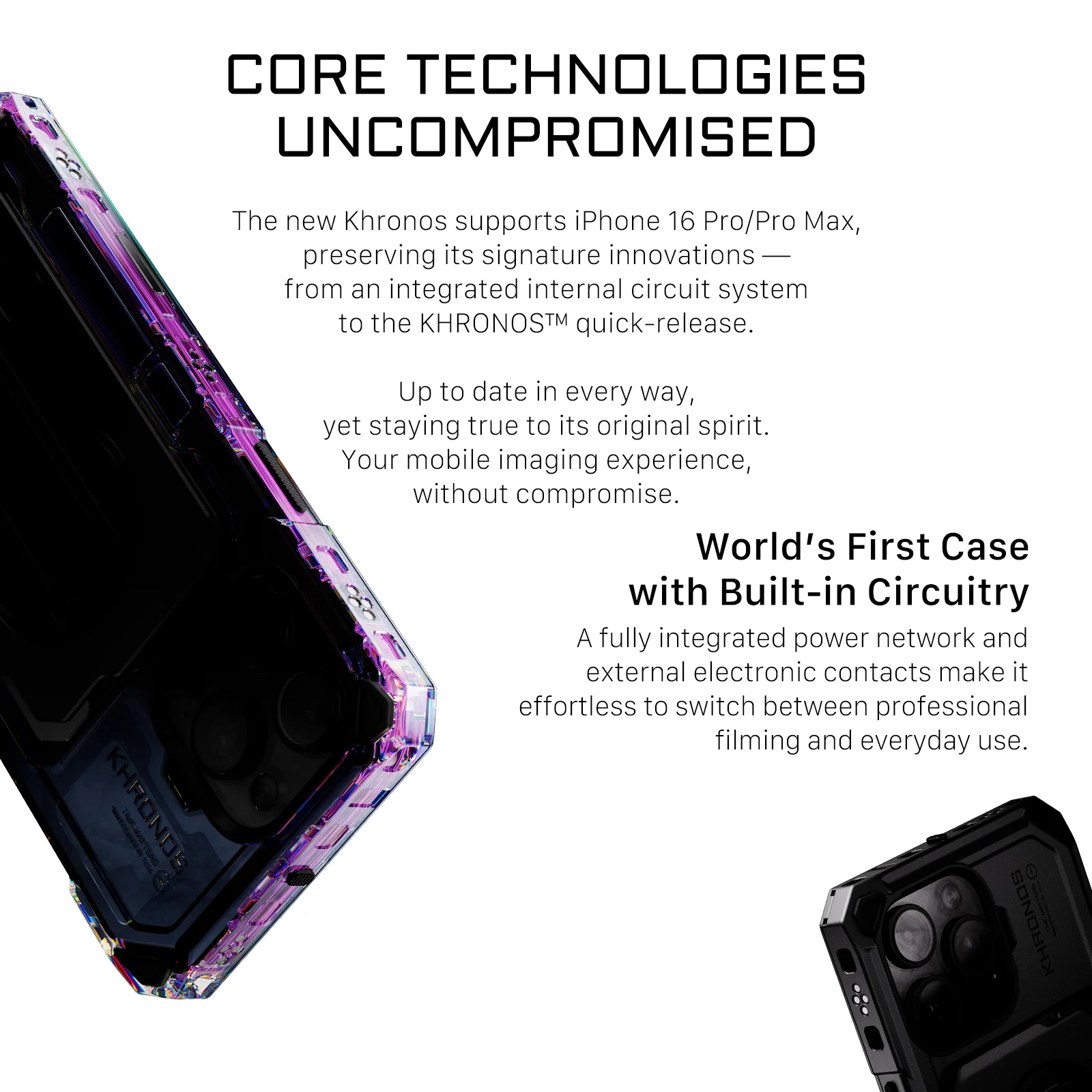 ملحقات TILTA Khronos لهاتف iPhone 16 Pro/Pro Max Cage Ecosystem ملحقات حلول الفيديو المحمول لمرشح الإصدار السريع