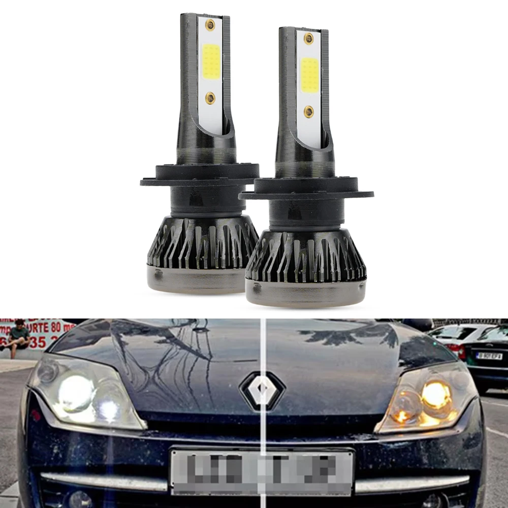 2x Canbus 6000k White 8000lm H7 Led Light LED Tip Headlight For Renault Laguna 3 NonFL (2009)