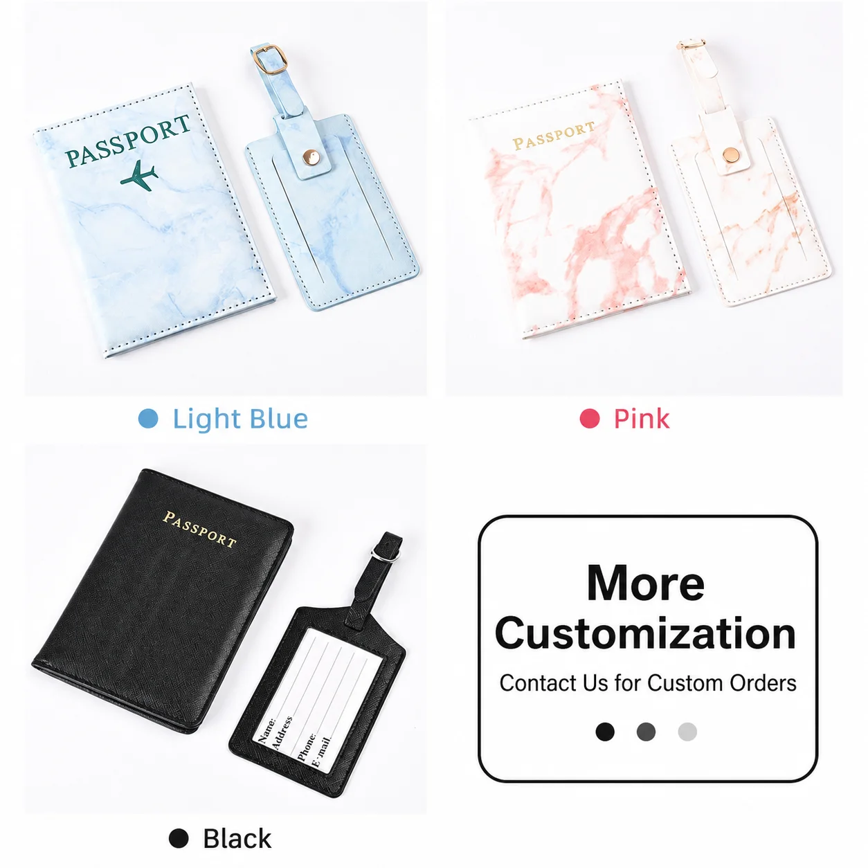 Pu Passport Holder Minimalist Travel Document Organizer Water-Resistant Travel Holder Compact Unisex Id Card Holder For Daily