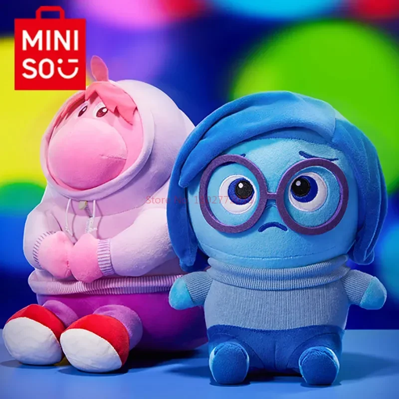 Miniso Disney Pixar Inside Out 2 palet bangga tokoh mewah gantungan kunci tas lucu liontin gantungan kunci hadiah ulang tahun untuk anak-anak