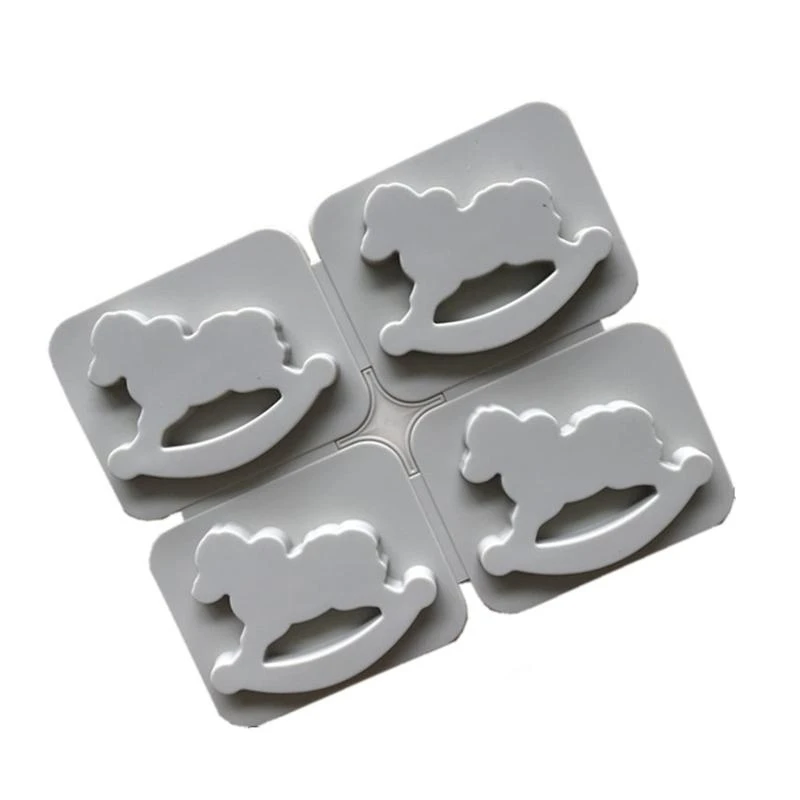 U1JB 3D Fondant Exquisite Rocking Horse Chocolate Candy Molds Craft Art DIY Molds