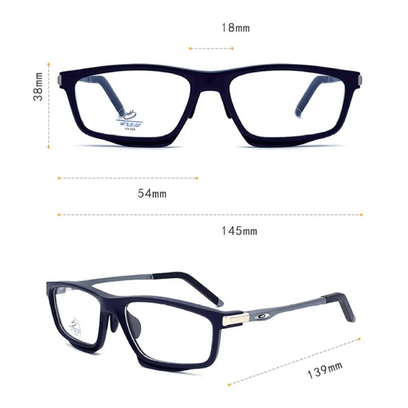 Aluminum Magnesium Leg Nearsighted Glasses Unisex Outdoor Sports Driving Shortsighted Prescription Eyeglasses 0 -0.5 -1.0 To -4