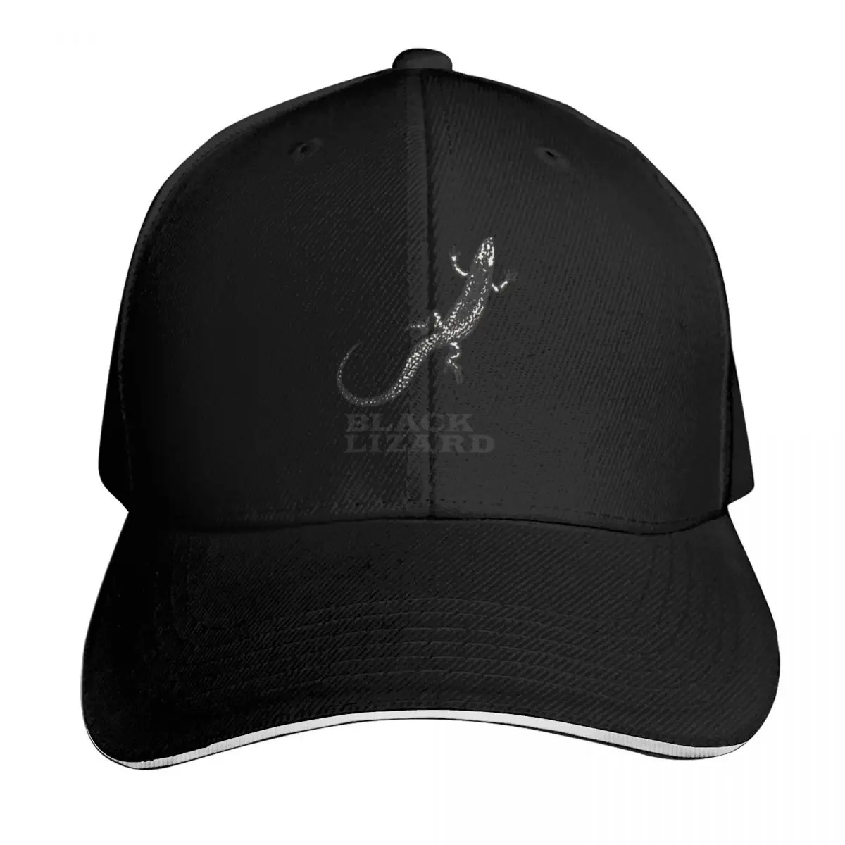 Black Lizard Baseball Cap Quick Dry Performance Cotton Twill Breathable Contrast Two Tone Brim