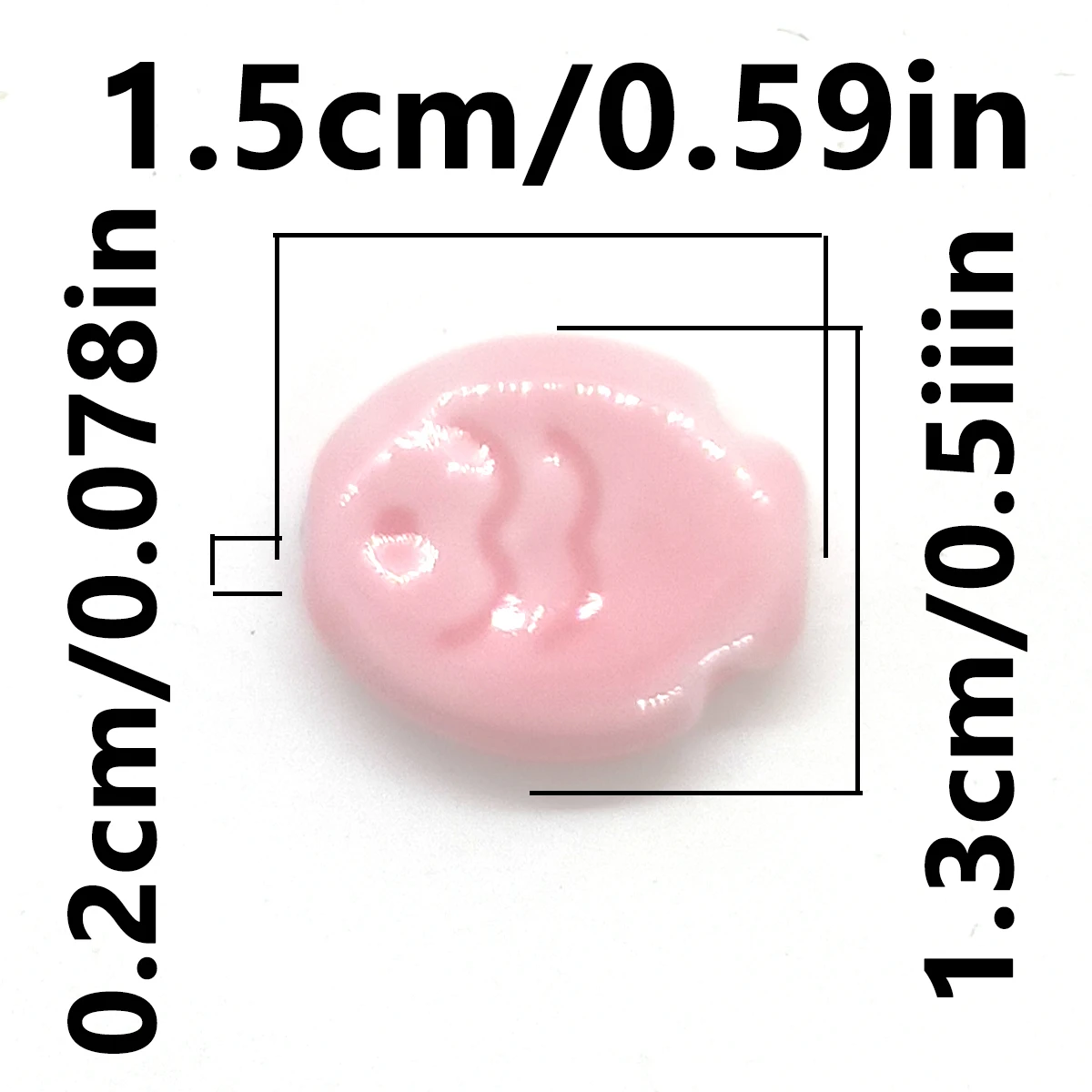 Keramikperlen in Fischform 13x15mm Blaue Keks-Fisch-Anhänger 5 Stück 10 Stück für DIY Schmuckherstellung Armband Halskette Geschenk – Detail 1