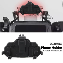 For Pan America 1250 PA1250S Motorcycle Accessories 12MM 22MM Stand Mobile Phone Holder Shock Absorption GPS Navigation Bracket