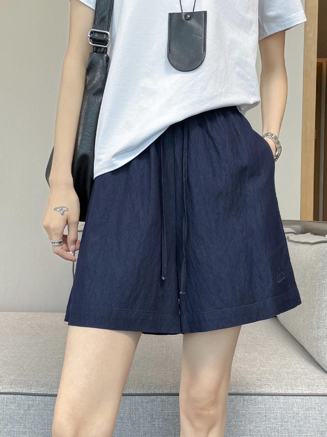 Ice Silk Qui Dry Sports orts femmes en plein air été mince nouvelle course petite taille minceur t-quarts longueur pantalons chauds