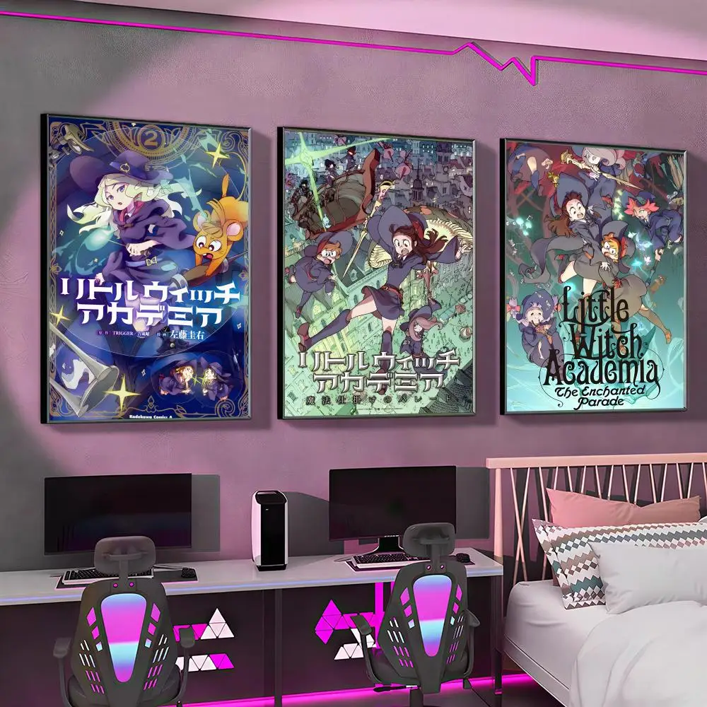 Anime L-Little Witch Academia Poster Versatile HD Waterproof Wall Art Self-Adhesive Decor for Any Space Ideal Gift