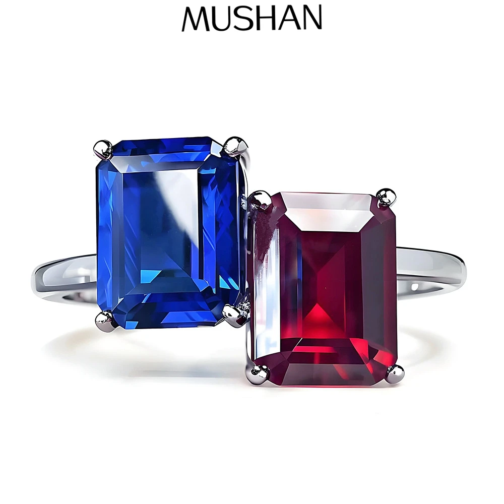 

MuShan Jewelry 925 Sterling Silver Ring Wedding Band High Carbon Diamond Birthday Gift Mother Day Gift Women Rings Fine Jewelry