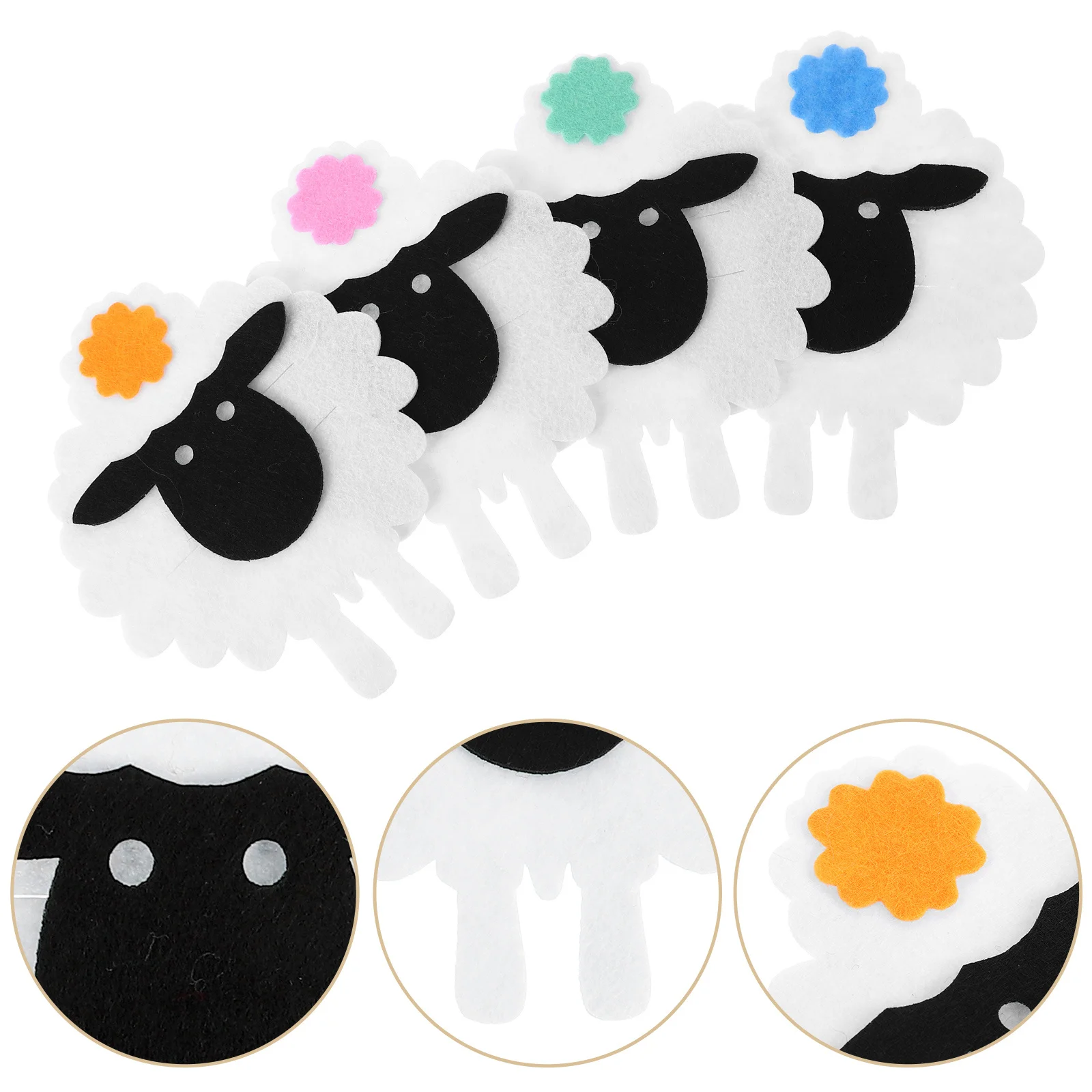 

4 Pcs Easter Cutlery Set Cartoon Tableware Covers Birthday Party Utensil Holders Animal Decoration