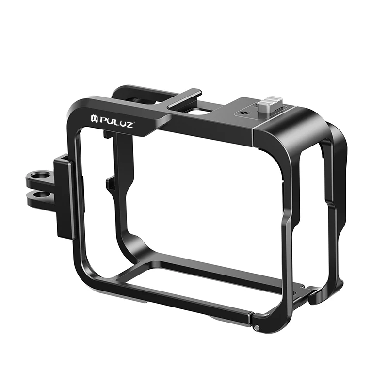 PULUZ Aluminum Protective Cage For Insta360 Ace Pro Action Camera Cold Shoe Expansion Frame Shockprooof Cage Adapter Accessories