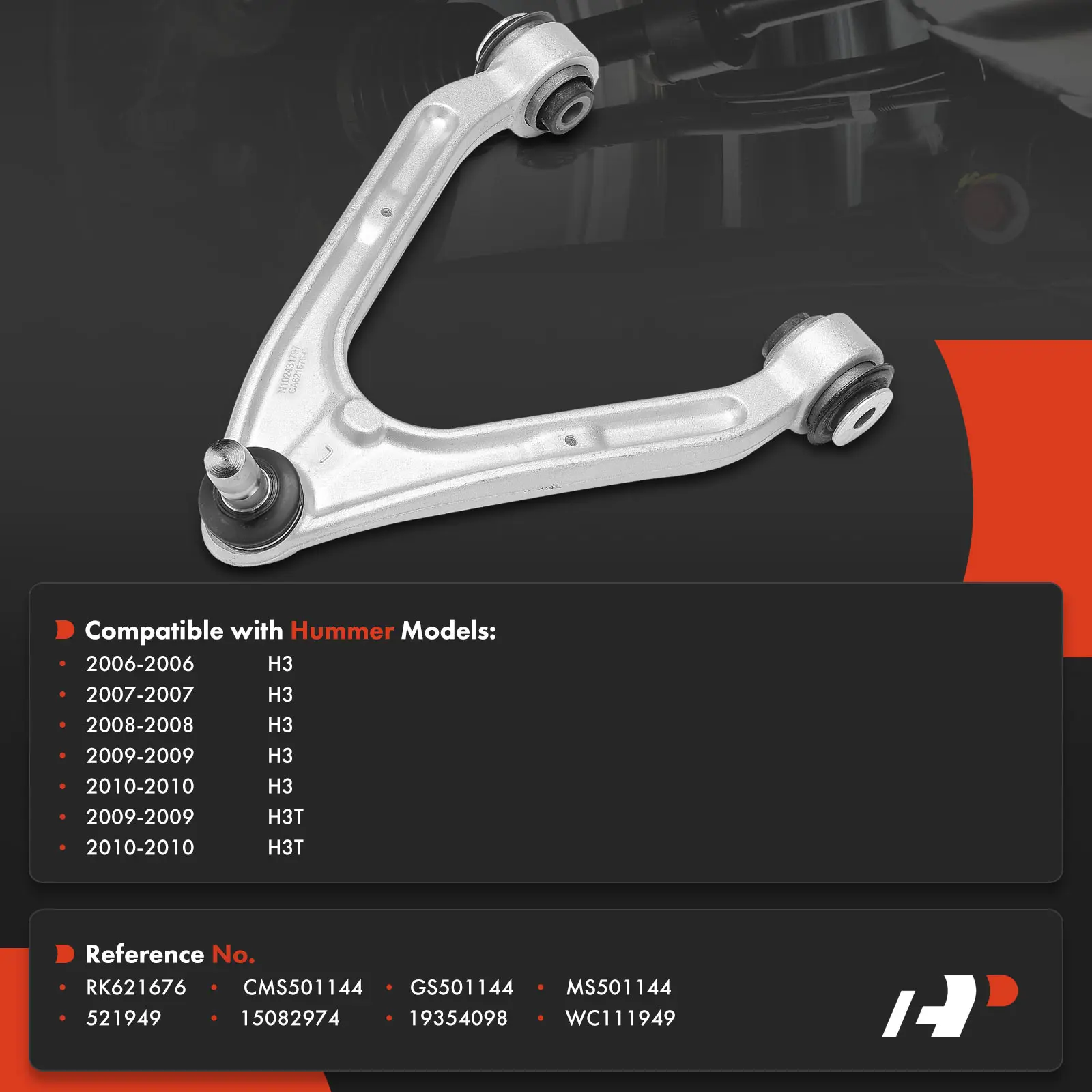 A-Premium Front Left Upper Control Arm with Ball Joint for Hummer H3 2006-2010 H3T 2009-2010