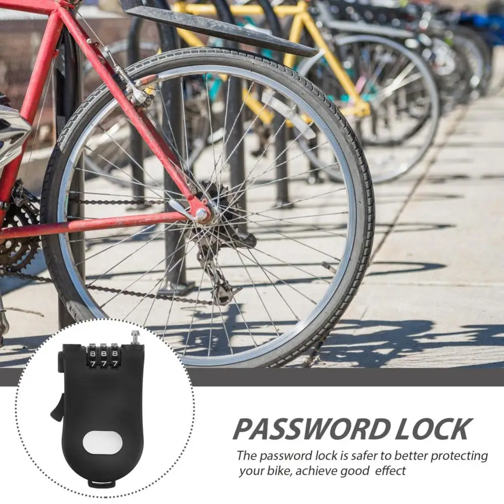 DOMEN Bicycle Steel 3 Digit Cable Code Lock Outdoor Waterproof Motorcycle Helmet Anti-Theft Chain Password Lock Bike Accessories image 4