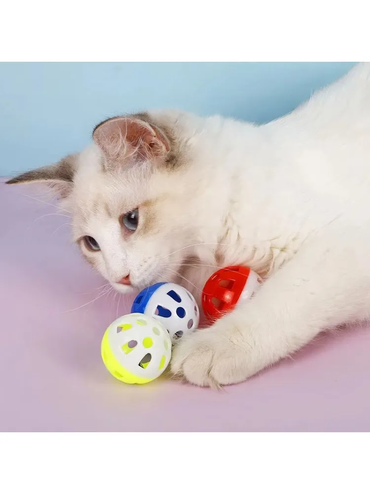 Sphblades à mâcher pour chat, jouet coloré, cloche roulante creuse, boule amusante, fournitures pour animaux de compagnie, 5 pièces, 10 pièces