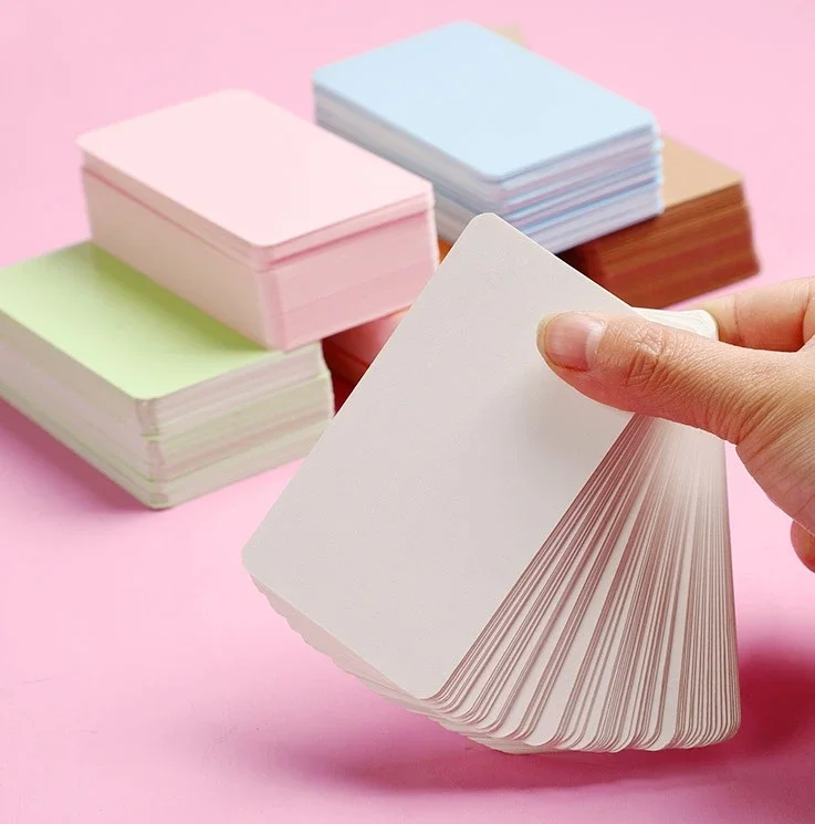 

100 шт. 90x54x0,3 мм Бумажные карточки из крафт-бумаги, пустые, для деловых сообщений, заметок, благодарностей, этикеток, закладок, визиток