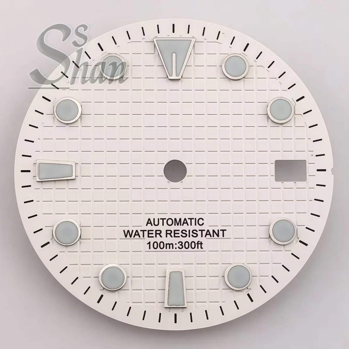 29MM classic checkered dial. green luminous dial. compatible with NH35 NH36 movement accessories. 3 o'clock position date window