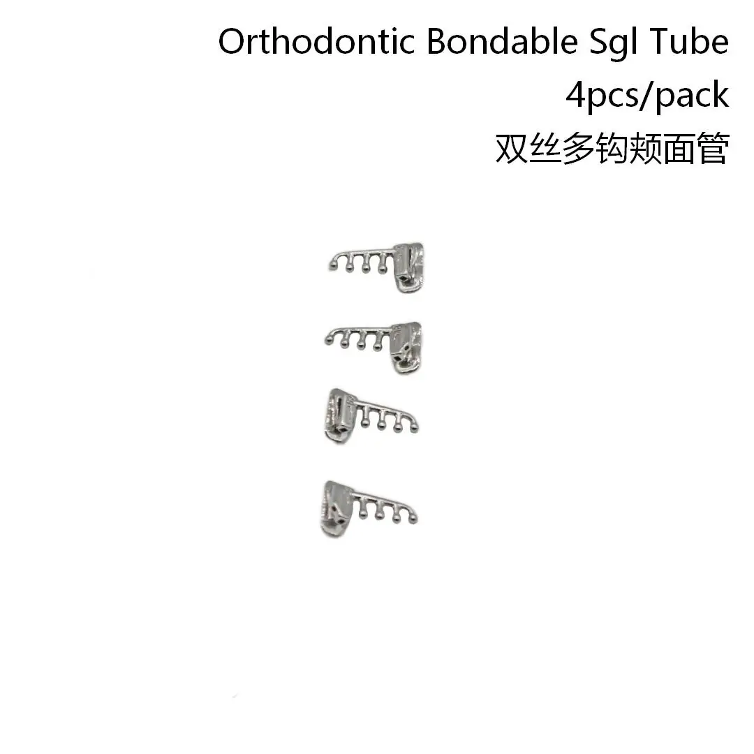 DZK Dental Orthodontic Bondable Sgl Tube with auxiliary hole & Multifunctional hook 022 1st Molar Bondable Brackets