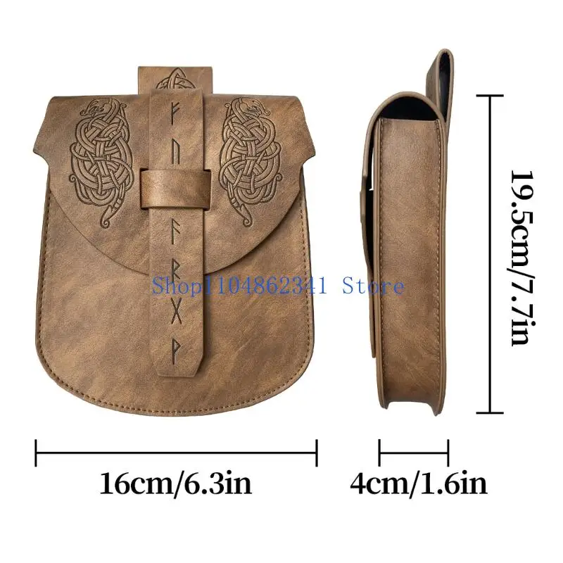 5asd pacote cintura couro medieval para homens mulheres role play vintage relevo cinto couro bolsa cintura bolsa