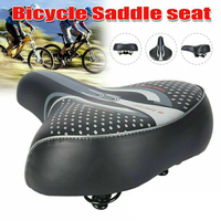 Extra Wide Bike Seat Saddles PU Leather MTB Bike Seat Suspension Shock Absorbing Road Cycling Cushion Pad Bicycle Saddle Cushion