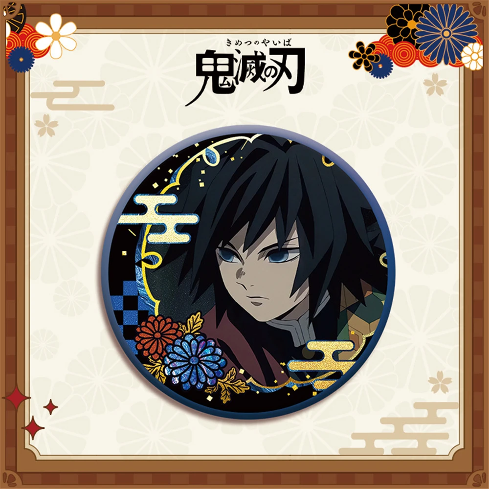 58 مللي متر أنيمي شيطان القاتل كيميتسو لا يابا كامادو تانجيرو شينازوجاوا سانيمي تأثيري حلي شارة دبوس SPTE صفيح بروش #6