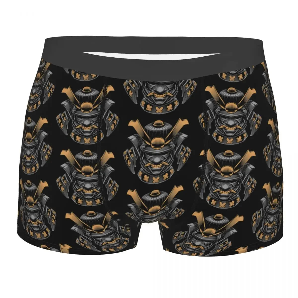 Samurai Helmet Manga Art - Dark Ver Underpants Breathbale Panties Male Underwear Print Shorts Boxer Briefs