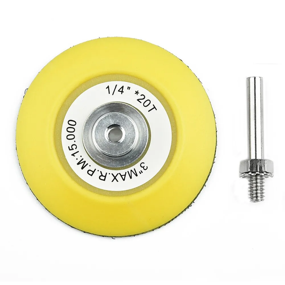 Practical for durable New Polishing Disc 3 inch 3'' Backing Pad Fitting For Sander Replacement With Drill Attachment