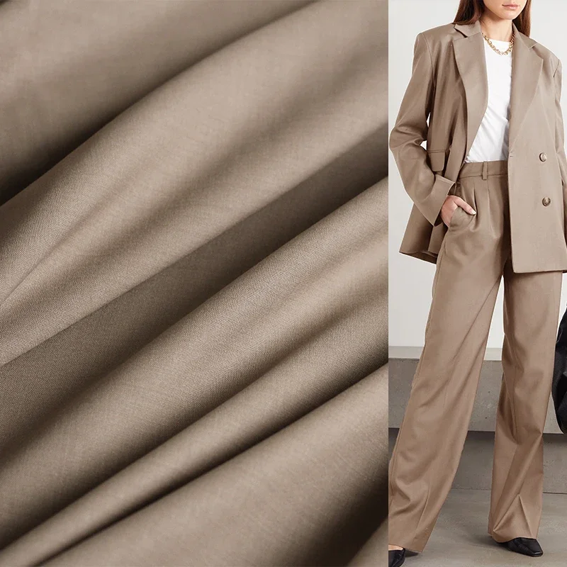 Redraspberry Khaki Thin Worsted Wool Fabrics Garment Materials Autumn Women Suits Pants DIY Sewing Tailor Cloth Freeshipping