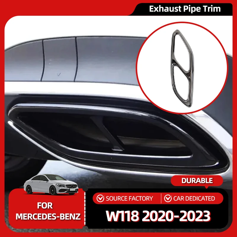 

Внутренние молдинги, Стайлинг автомобиля, хвостовой глушитель, выходная крышка выхлопной трубы, отделка, подходит для Mercedes Benz CLA Class C118 W118 2020-2023 E