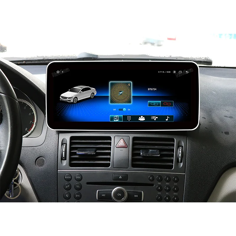 10.25'' 8 core Android 10.0 car radio dvd navigation multimedia player for BENZ C CLASS W204 2007-2010 with 4G