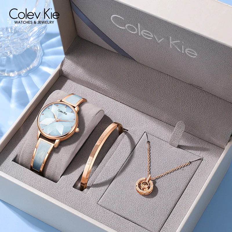 

ColevKie Watch for Women Business Casual Sport Dress Quartz Watches Waterproof Bracelet Strap Fashion Ladies Wristwatch Gift Set