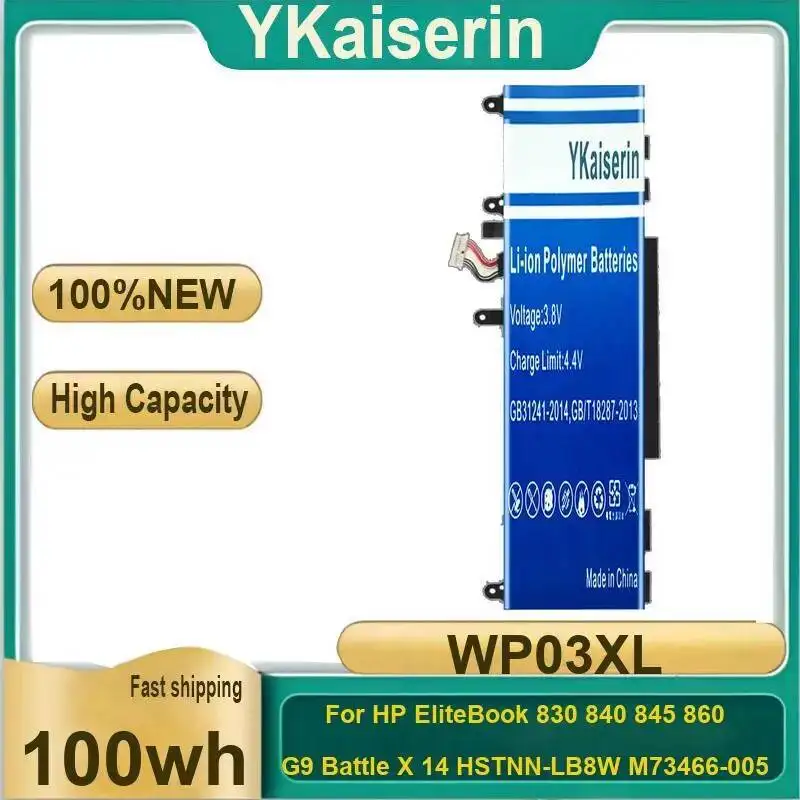 

Аккумулятор большой емкости для ноутбука HP Elitebook 830 840 845 860 G9 Battle X 14 Hstnn-LB8W M73466-005, 100 Втч, WP03XL, быстрая зарядка