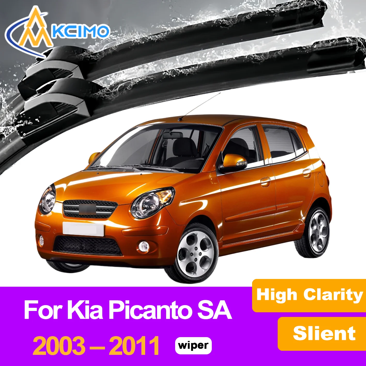 

2Pcs Front Windshield Wiper Blades For Kia Picanto SA 2003–2011 Kia Picanto Morning Windscreen Window Car Accessories