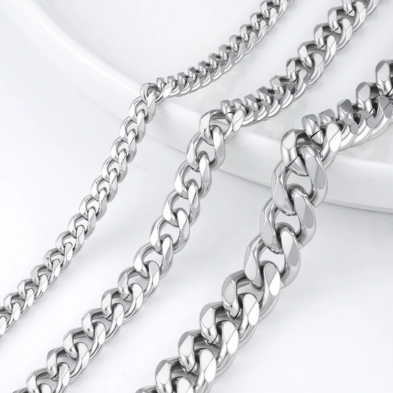 

Stainless Steel Face Grinding Chain Handmade DIY Make Bracelet Necklace Accessories Jewelry Supplies Crafts Materials