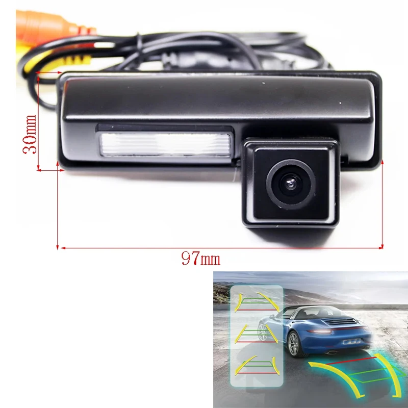 Dynamic Trajectory Tracks Car Rear Backup Parking Camera For TOYOTA CAMRY AURION 2007-2011 Classic Harrier Ipsum Avensis