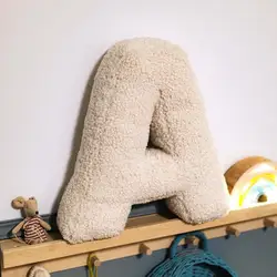 40*30cm Alphabet Pillow A-Z 26 Letters Shape Fully Filling Plush Stuff Toy Sofa Bed Couch Decoration Nap Pillow Car Seat Pillow