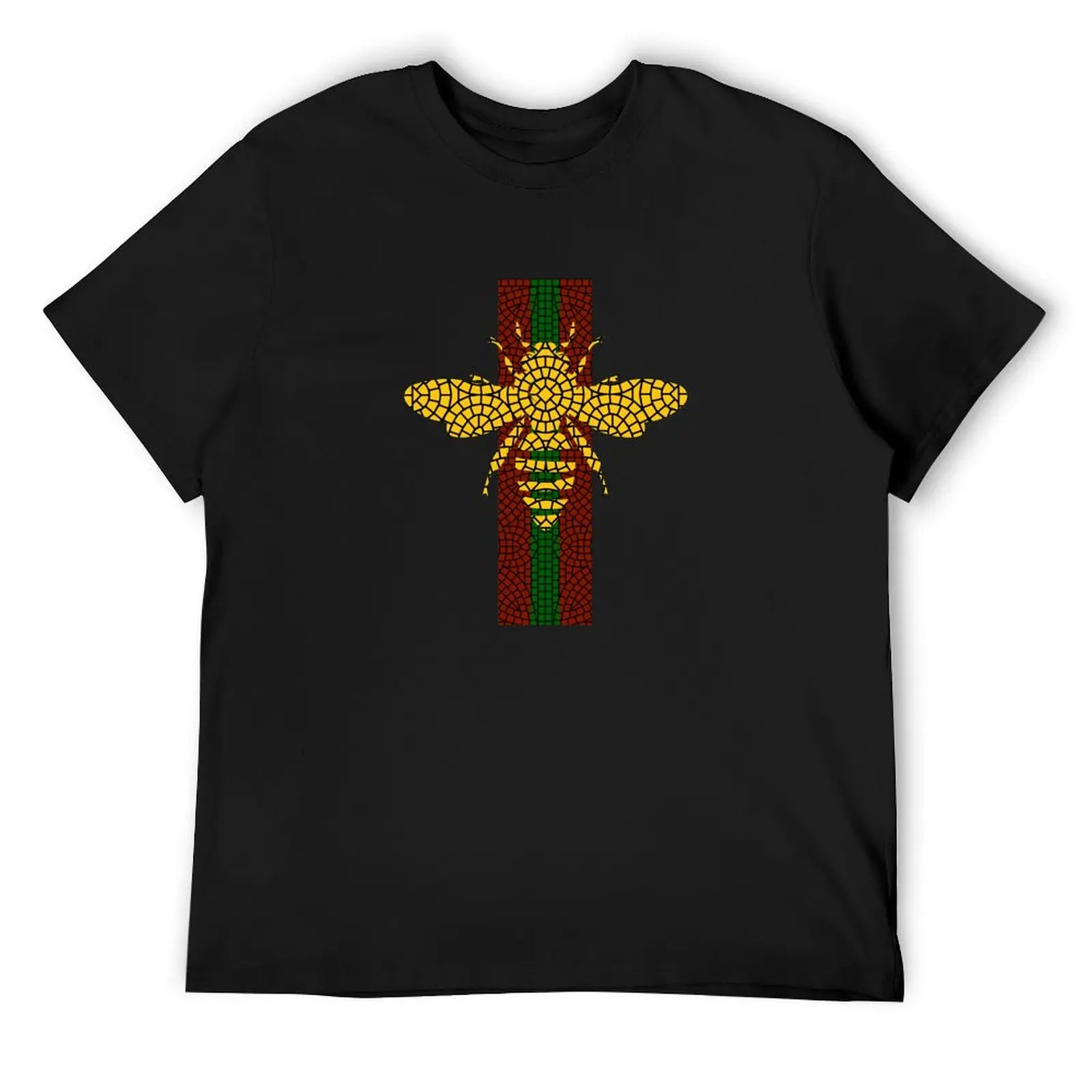 

Bee Tee Vintage Mosaic Style T-Shirt Aesthetic clothing anime tshirt blacks cotton man t-shirts fruit of the loom mens t shirts