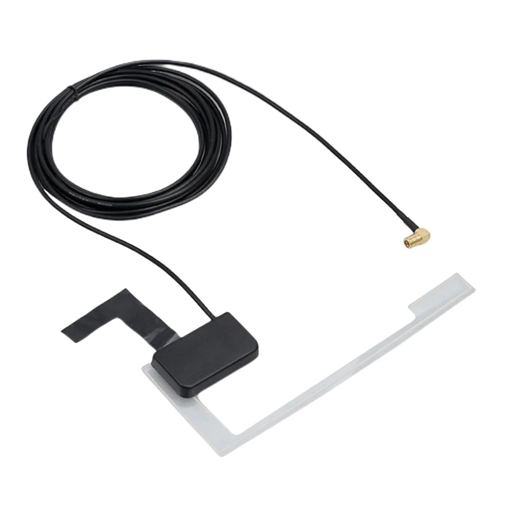 Active DAB Aerial with SMB Adapter Digital Radio Antenna Hidden Adhesive Window Roof Windshield Antenna for Auto ATV Car Truck
