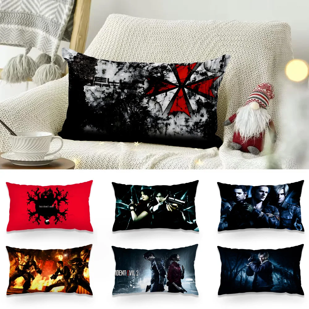 Hot E-EvilS Double-sided Printing Rectangle Pillow Case Bedside Pillowcase Sofa Cushion R-Residentses Cover Room Home Decoration