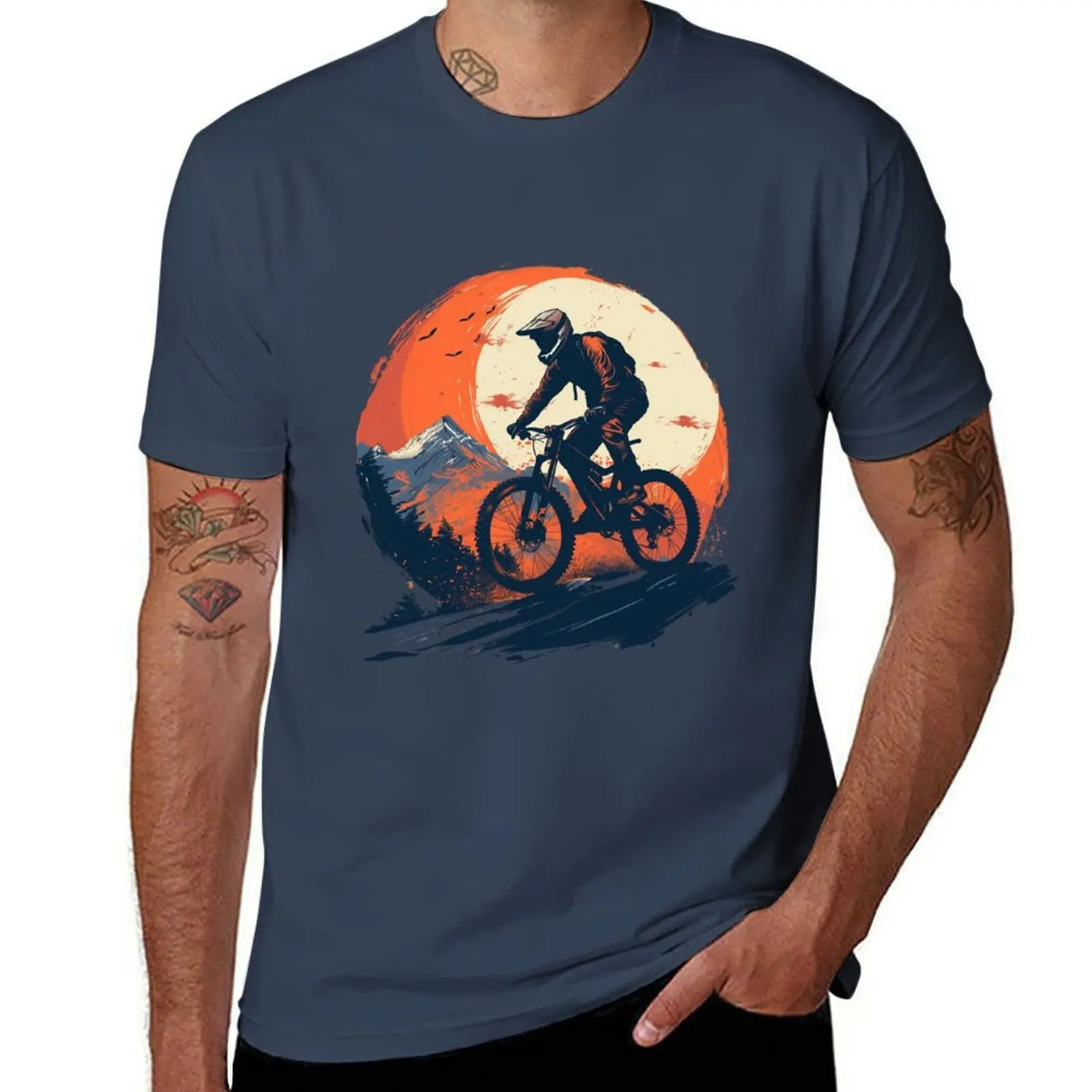 

Dusk Trail Mountain Biking T-Shirt Comfortable Workout Short Sleeve Shirt