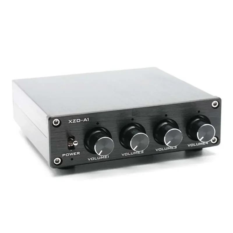 New XZD-A1 HIFI Lossless 1 Input 4 Output RCA Audio Distributor Signal Selector Source Switcher