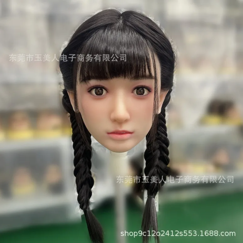 

Oral Silicone Head Integrated Tooth Solid Doll Single Head Carving Silicone Hair Transplant