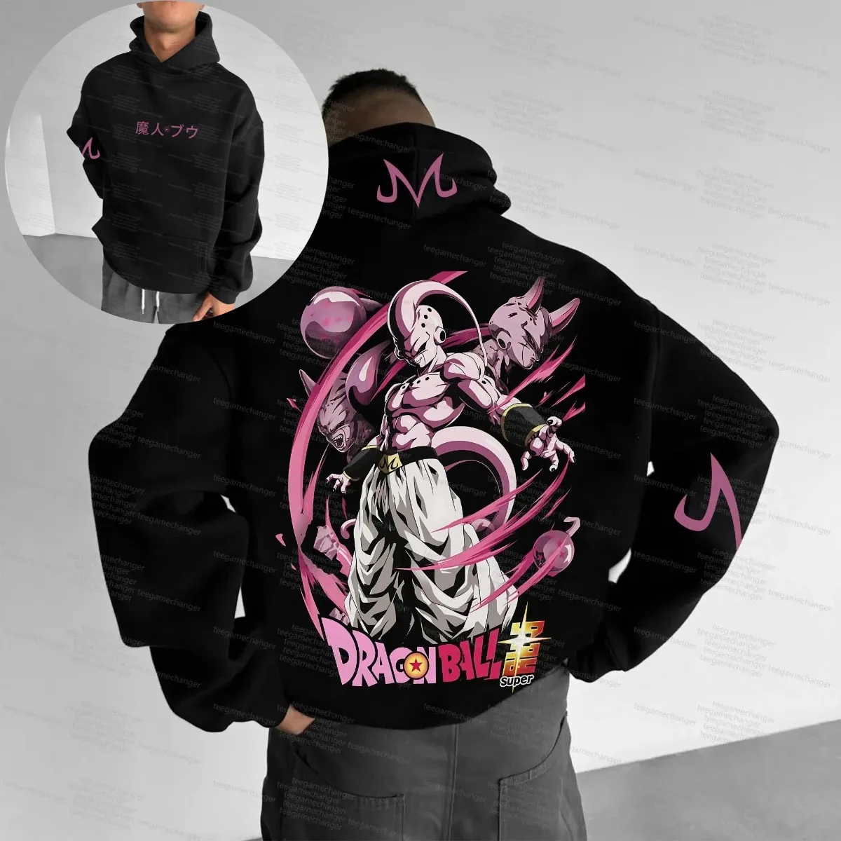 

Dragon Ball 2025 Новая горячая толстовка с капюшоном в стиле аниме Super Goku Kanji Go для мужчин, синий энергетический круг, уличная одежда, модный повседневный свитер для косплея