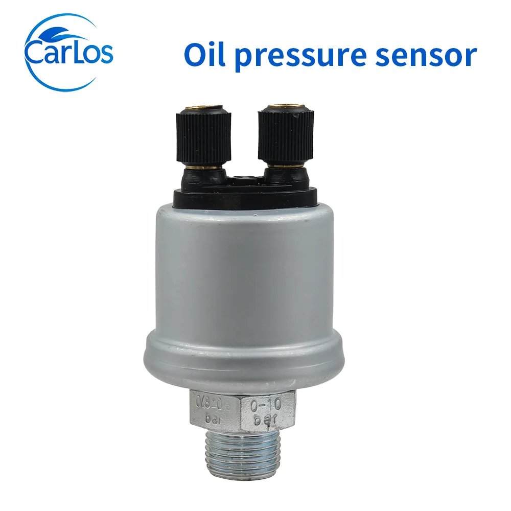 0~10 Bar Engine Oil Pressure Sensor 10mm with Measuring Range fit for Car Boat Oil Pressure Gauge Sender M10 & NPT-1/8