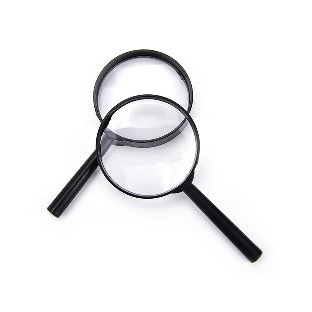 1Pcs Magnifier 60mm Handheld 5X Magnifying Glass Handheld Low Vision Reading Retro Fashion Loupe Loop Reading Tool