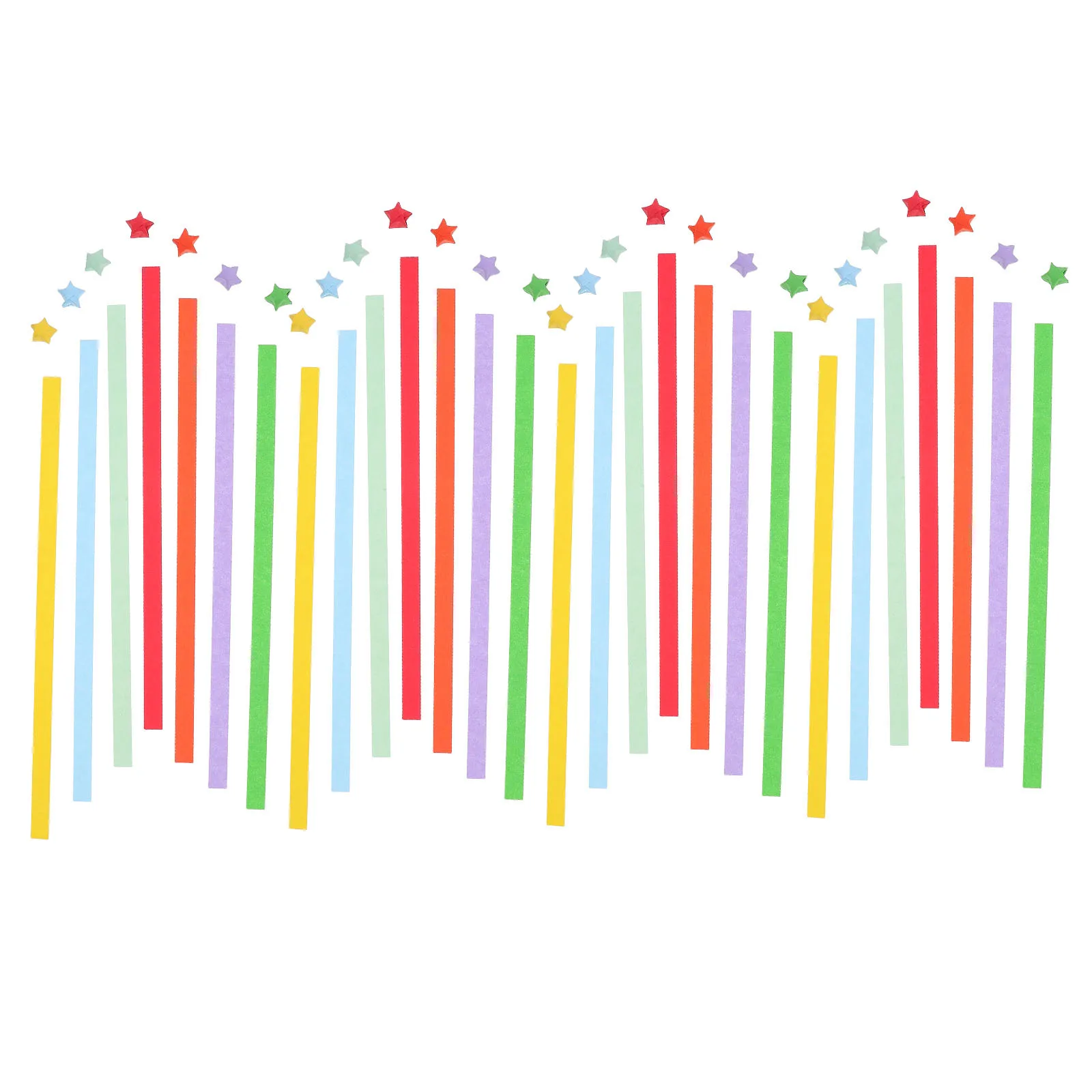 4050Pcs Origami Star Paper Strips Double Sided Gradient Color Pastel Iridescent for Crafting Home Office Decor