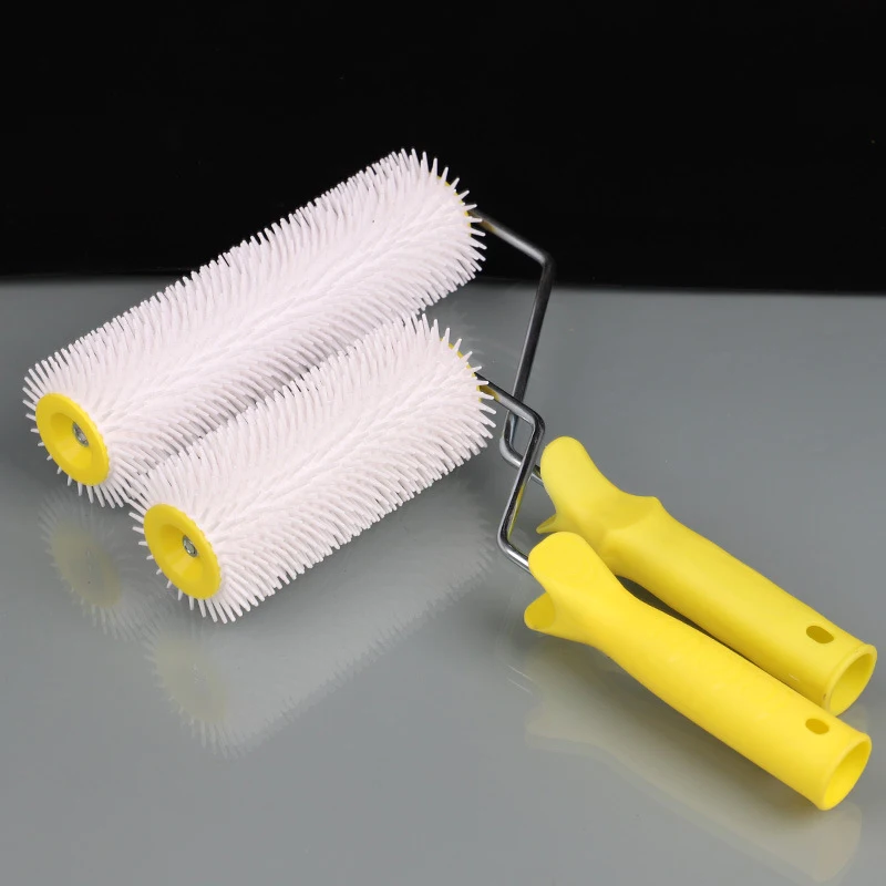 1PC 15/22CM Defoaming Drum Brush Spike Roller Latex Floor Self Compound Roller Leveling Screed Spiked Roller Paint Brush Roller