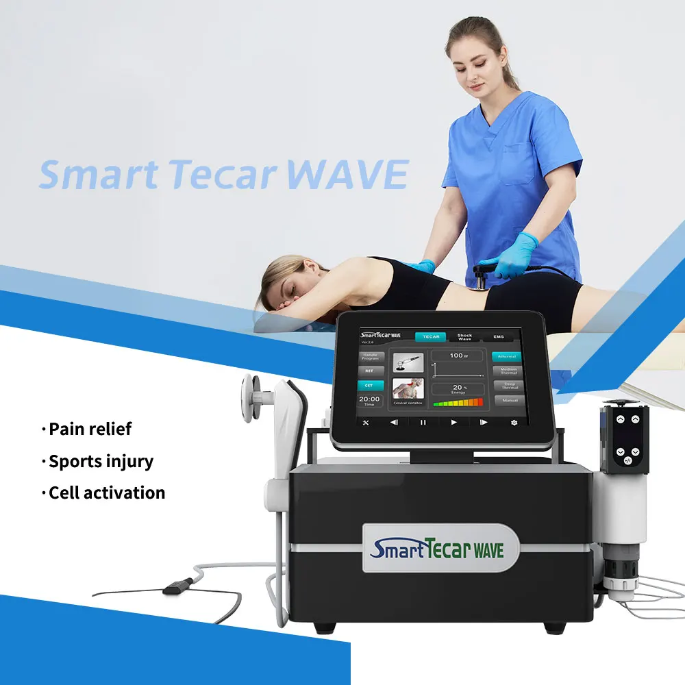 448KHz 3 In 1 Smart Tecar Wave Pain Relief Shockwave Therapy  ED Treatment Machine